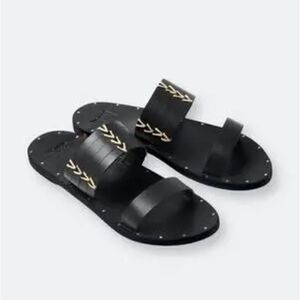Beek Kiwi Leather Slide Sandal NIB